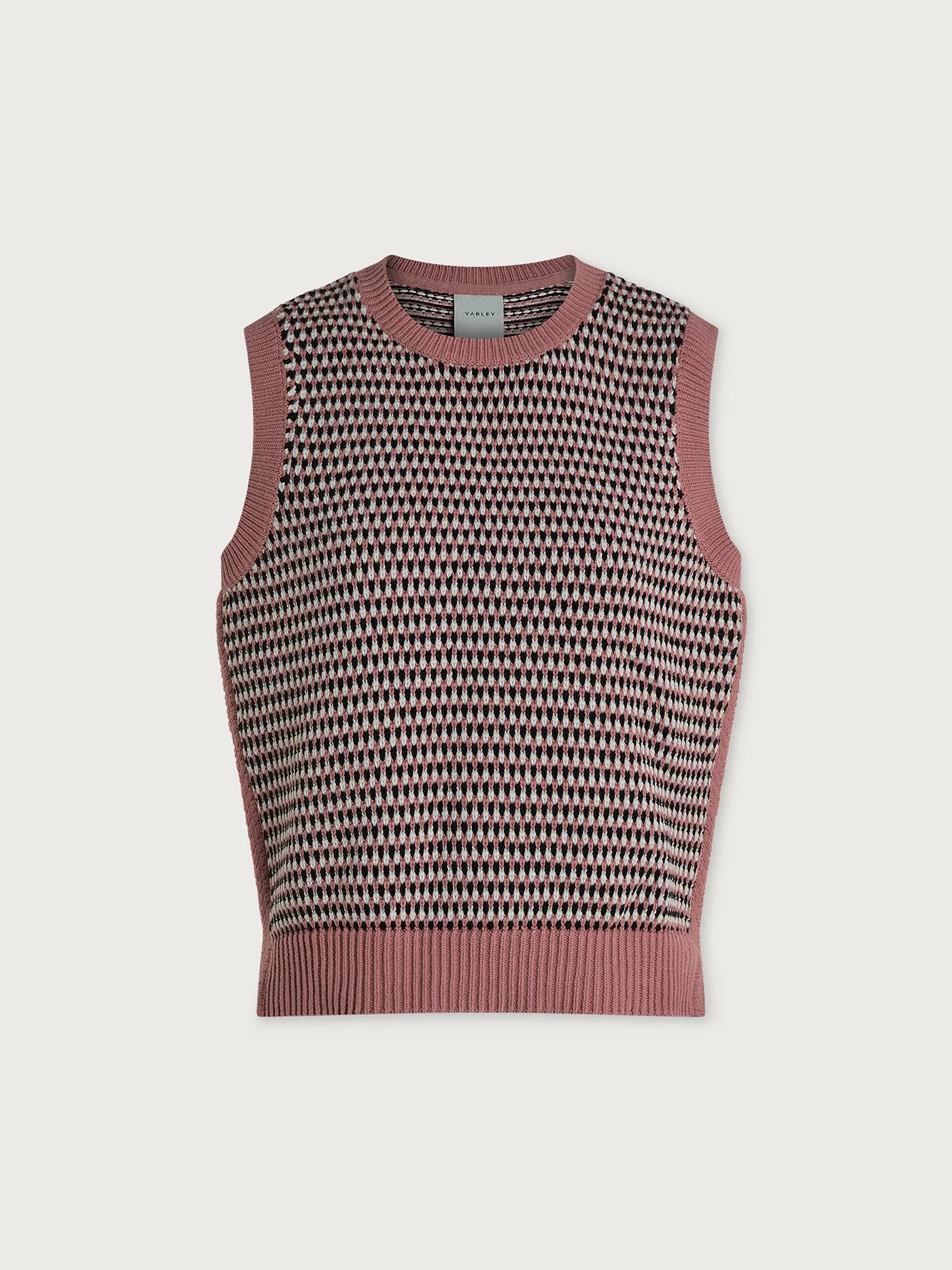 Varley - Knowles Textured Knit Vest - Woodrose Multi Stitch