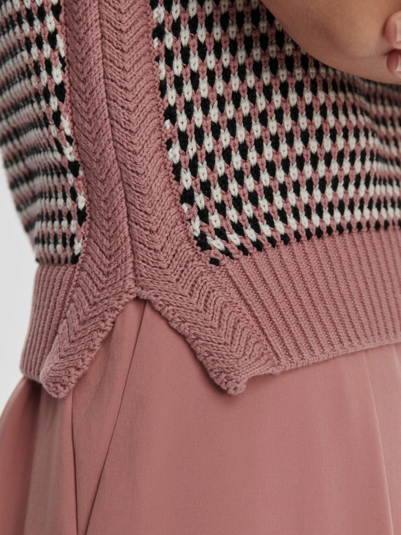Varley - Knowles Textured Knit Vest - Woodrose Multi Stitch - Image 5