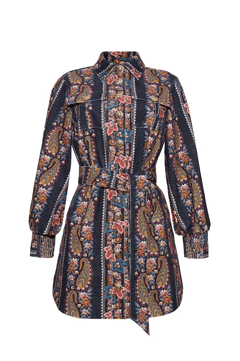 Cara Cara - Villena Dress - Paisley Trail Black - Image 5