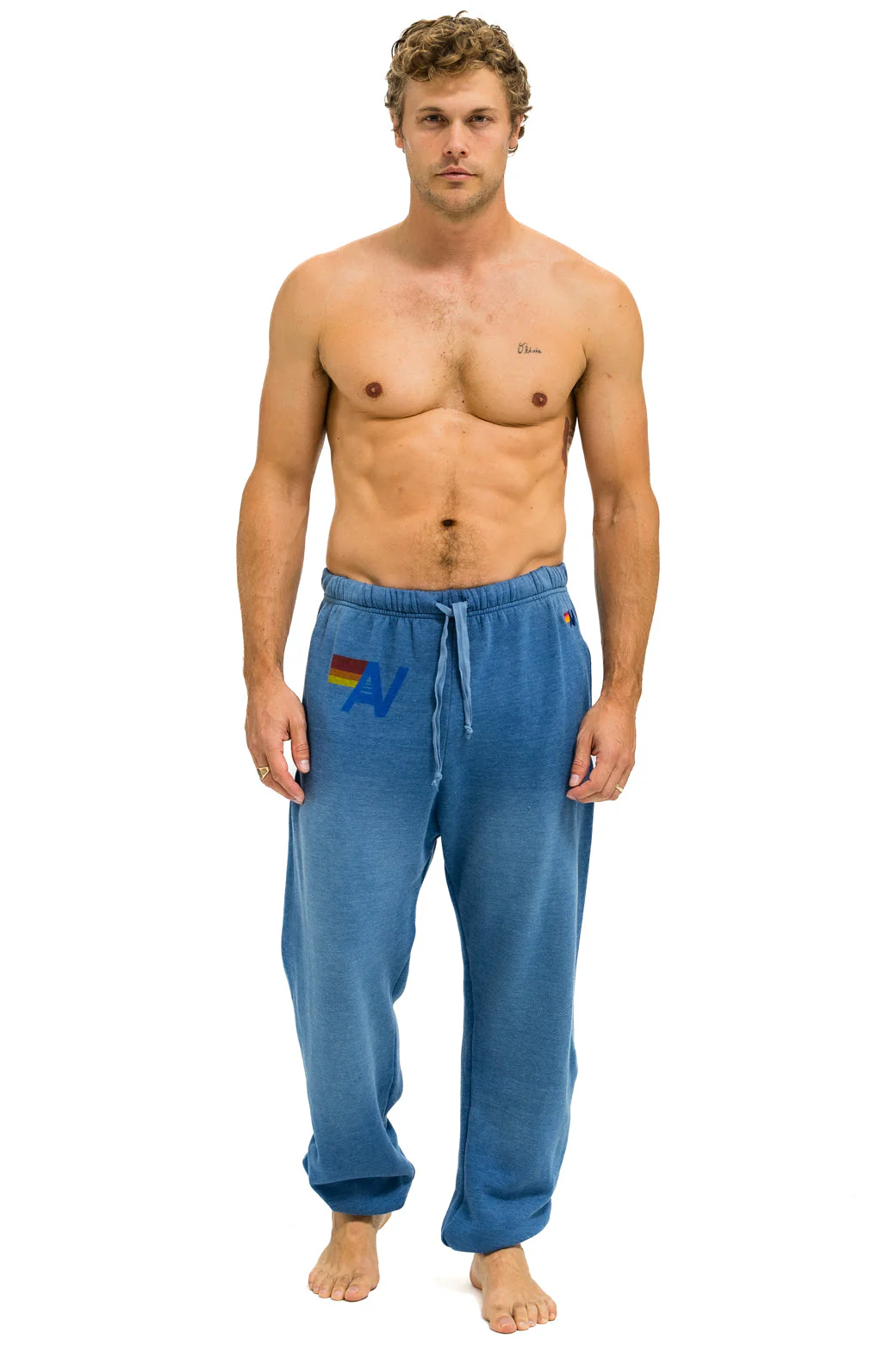 Aviator Nation - Men's Vintage Logo Sweatpants - Faded Water