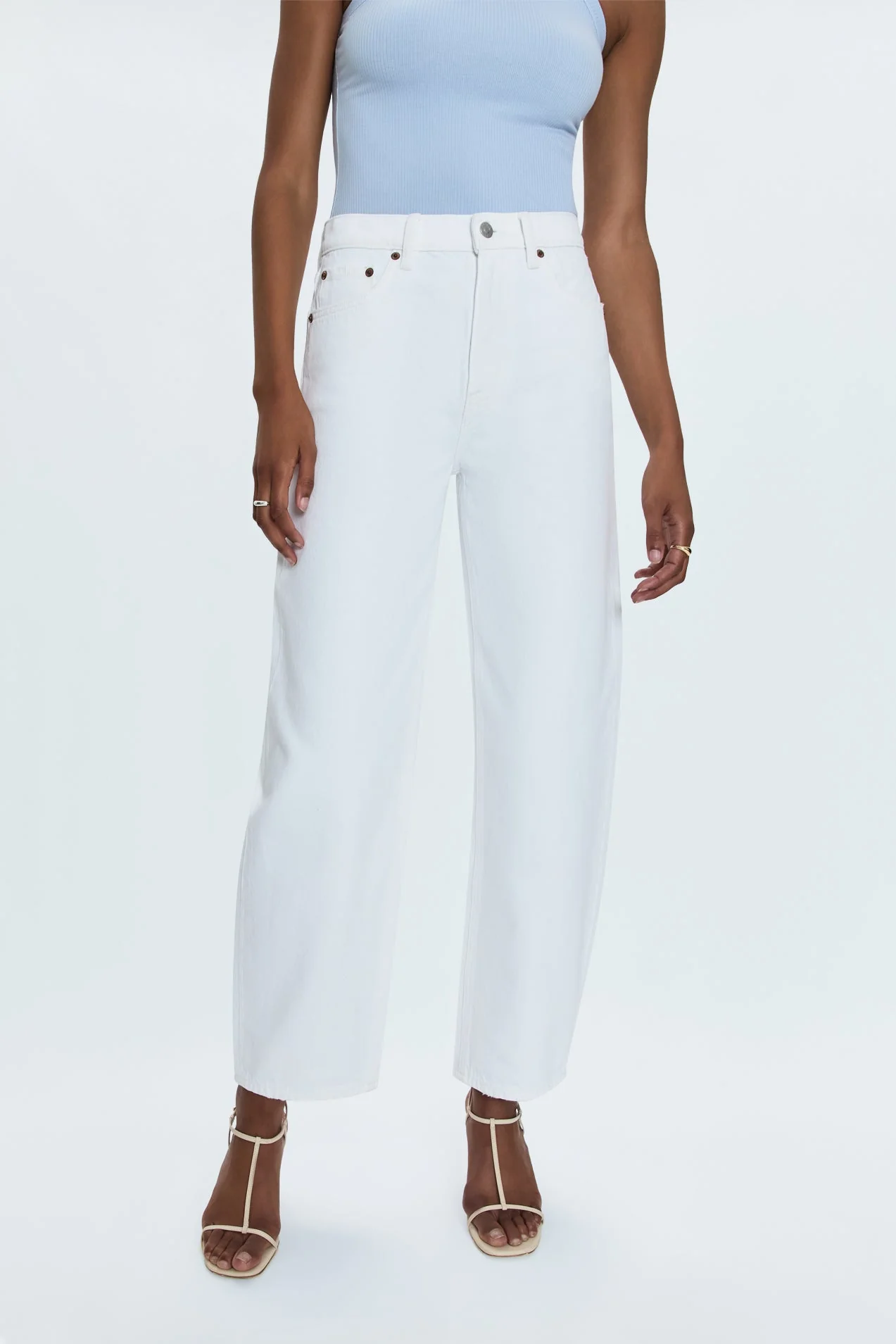 Pistola - Wes High Rise Barrel Jean - Vivid White - Image 2