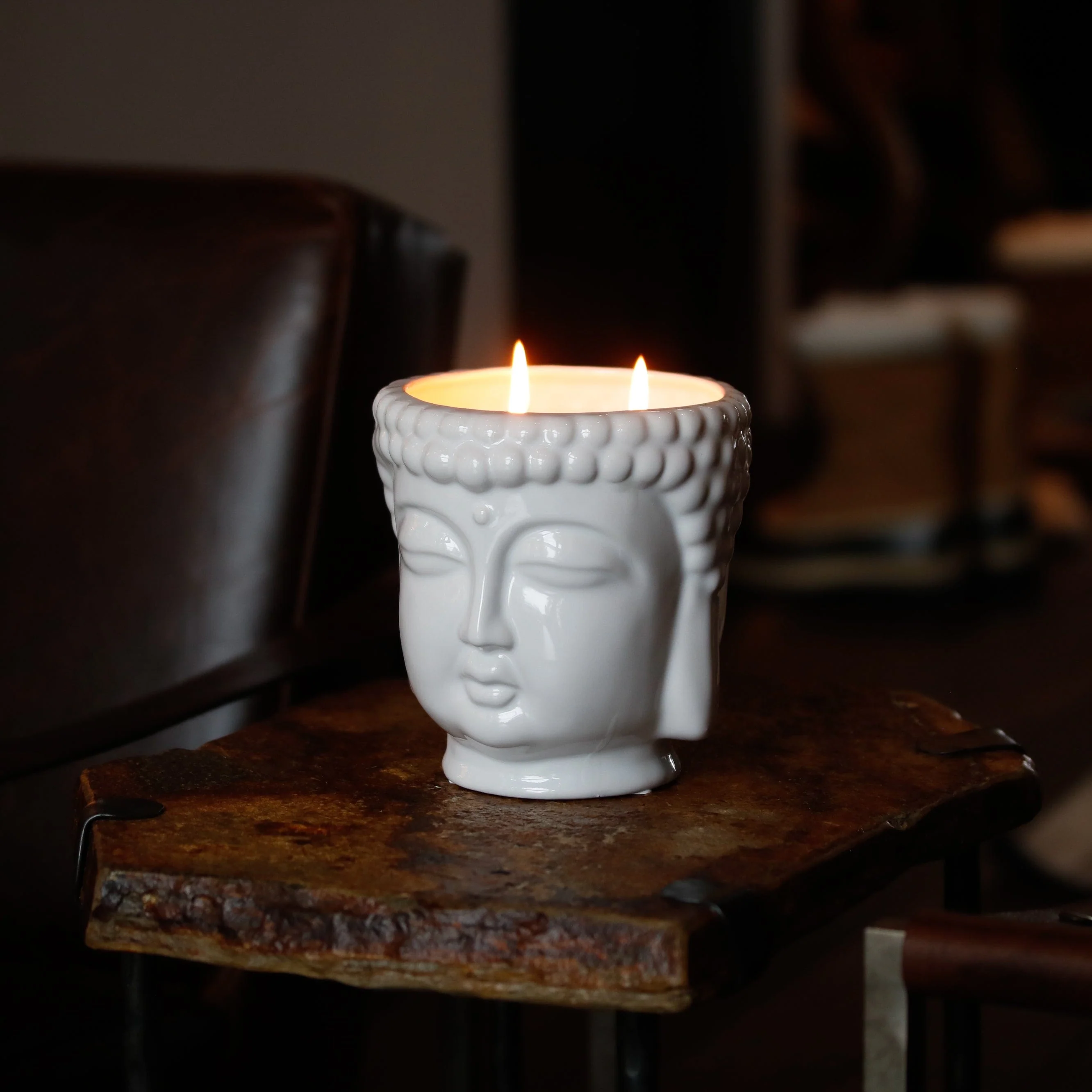 White Buddha Candle - Image 4