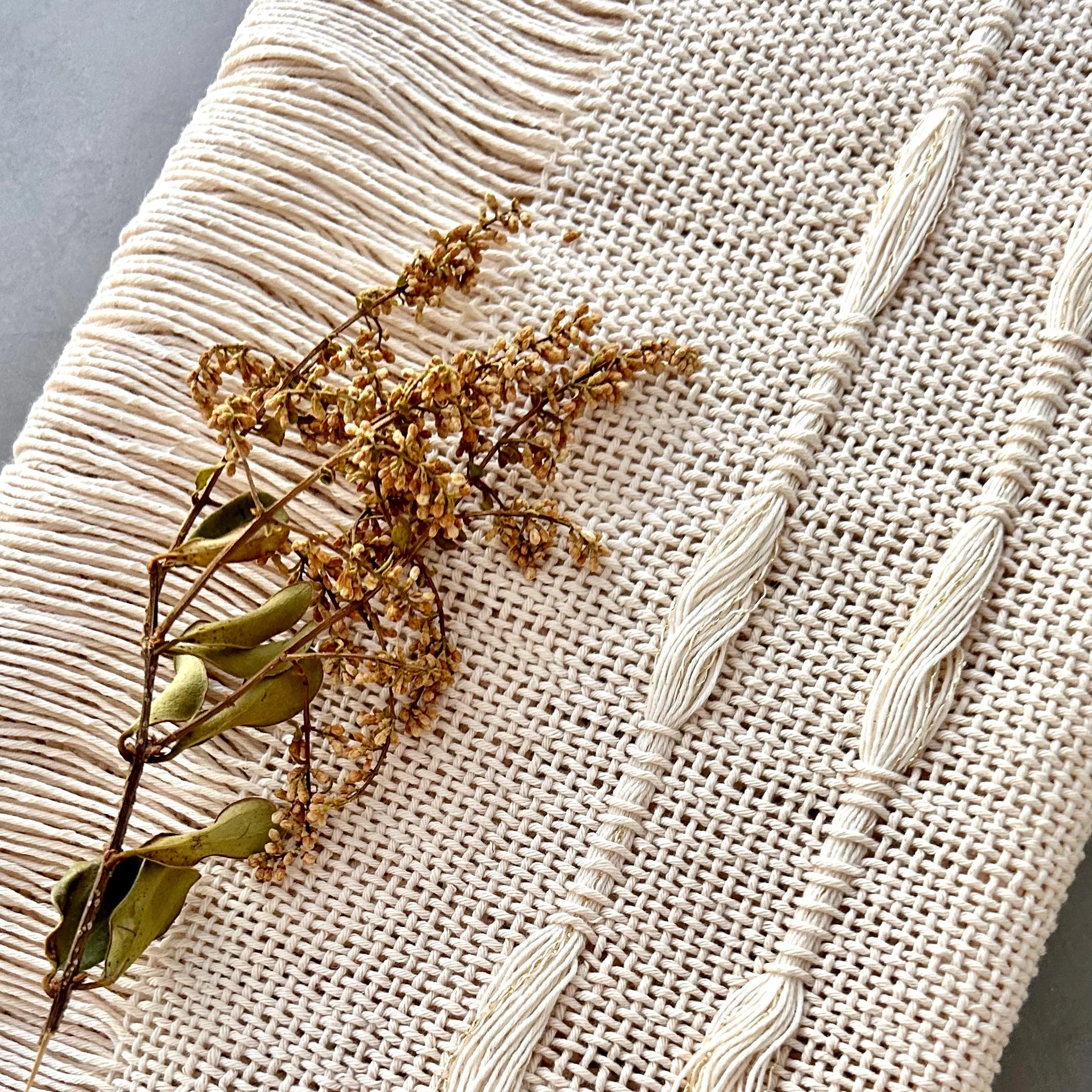 White Thread Table Runner - Image 3