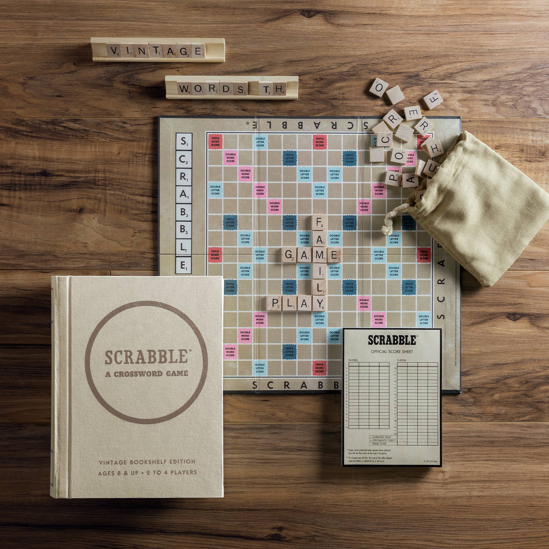 WS Game Company - Scrabble Vintage Bookshelf Edition - Image 2