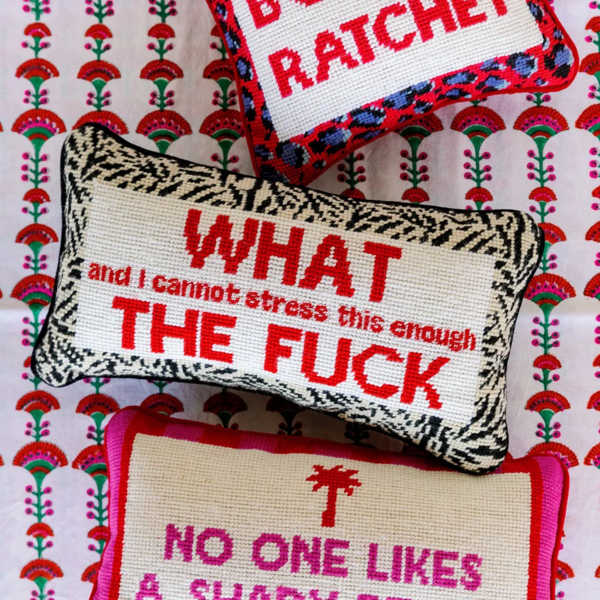WTF Needlepoint Pillow - Image 4
